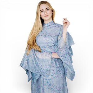 Vintage 1970s Alfred Shaheen Butterfly Print Maxi Dress * Medium